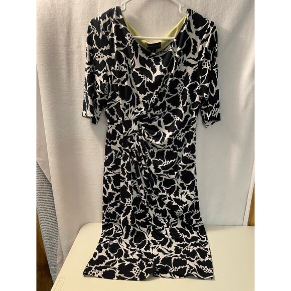 Connected Apparel size 10‎ black and white Dress 1/2 sleeve - Picture 1 of 4